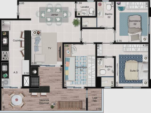 #1781 - Apartamento para Venda em Ribeirão Preto - SP - 2